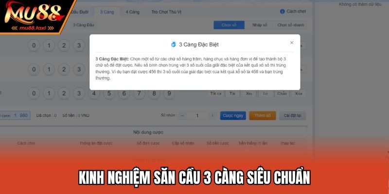 Kinh nghiệm săn cầu 3 càng siêu chuẩn